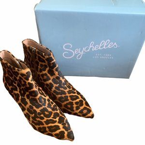 Seychelles Leopard What You Need Calf Hair Ankle Booties 9M